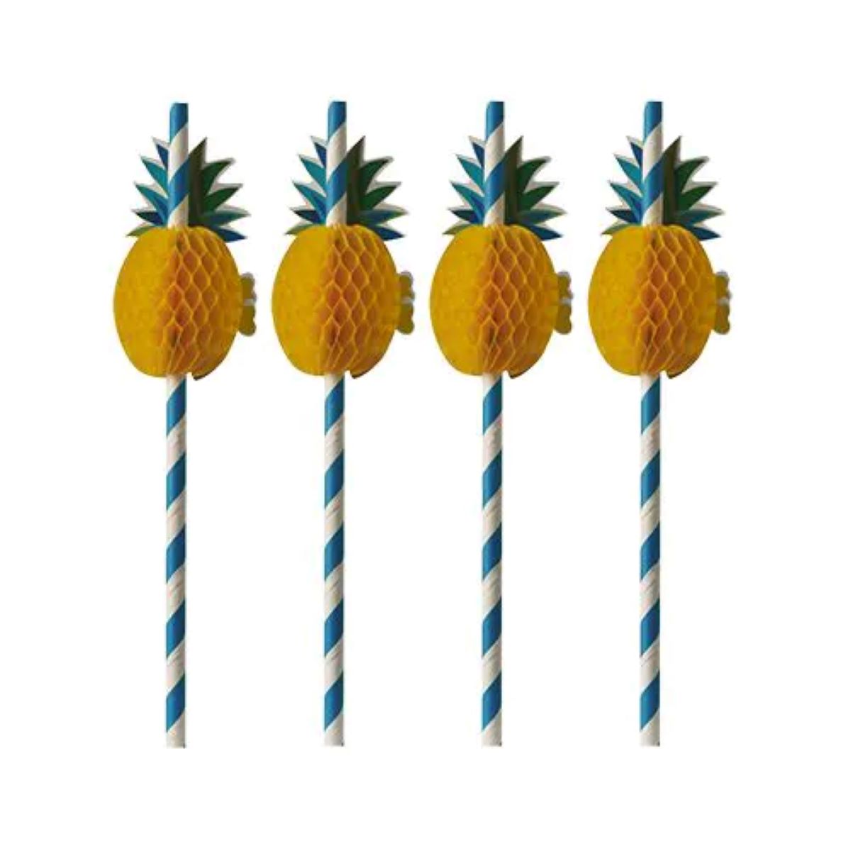 papierstrohhalme-pineapple-50stk-20cm-trinkhalme image 1
