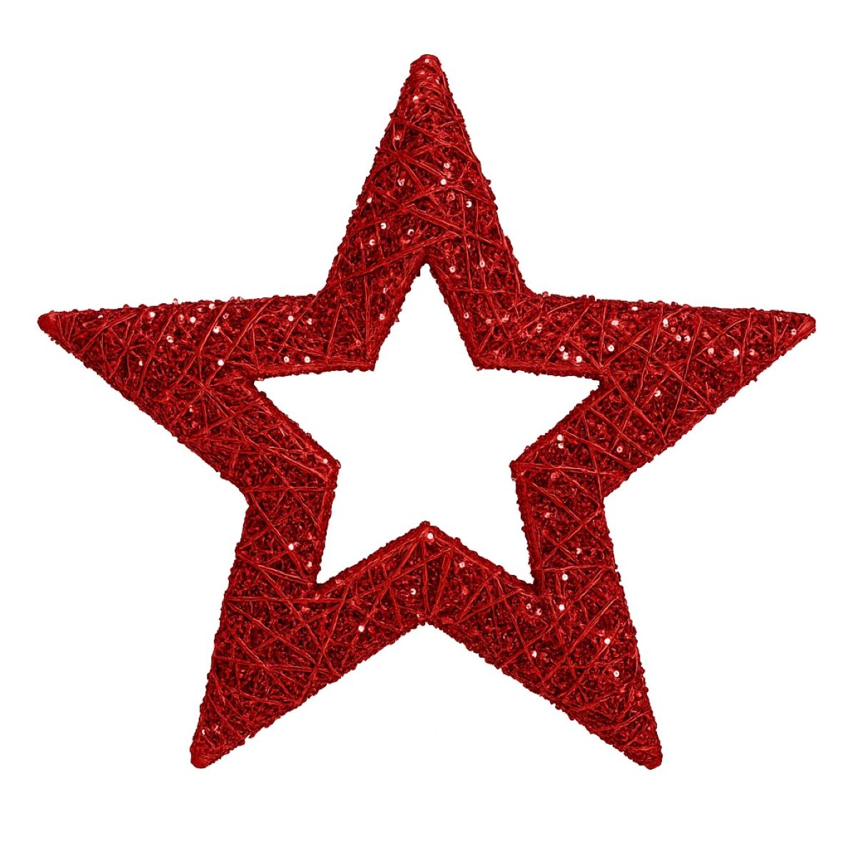 riffelmacher-deko-glitter-stern-rot-15-cm-stroh image 1