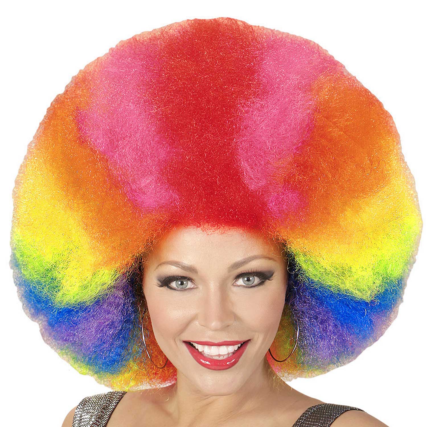das-kost-mland-afro-per-cke-riesen-regenbogen-kunsthaar image 2