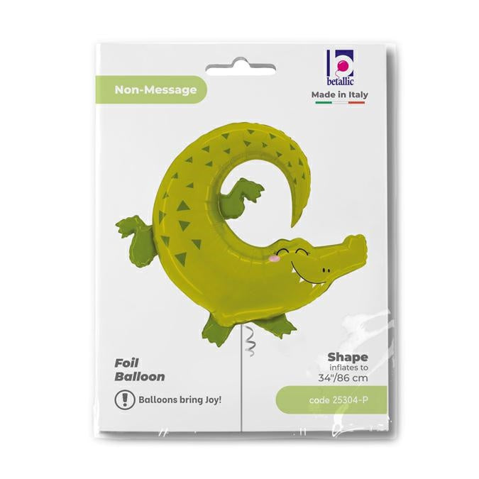 das-kost-mland-dekorationen-shape-folienballon-krokodil-86cm image 2