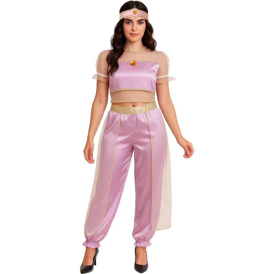 das-kost-mland-jasmin-w-stenprinzessin-kost-m-damen-pink-3-tlg image 1