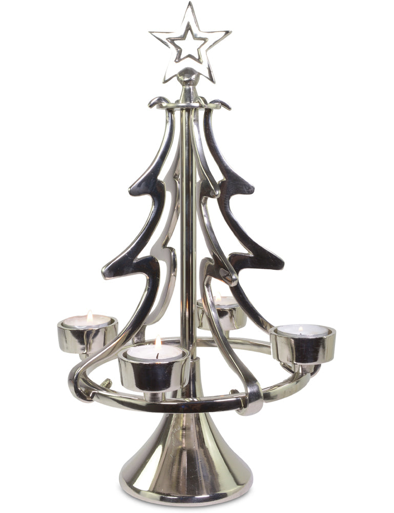 riffelmacher-kerzenst-nder-weihnachtsbaum-silber-37-cm image 1