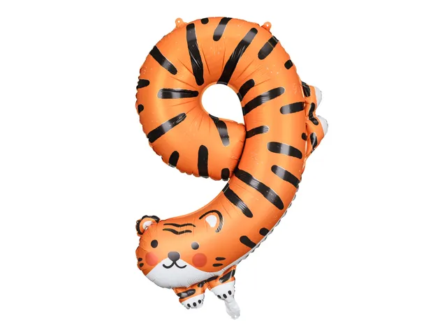 das-kost-mland-xxl-zahlen-folienballon-87cm-nr-9-tiger image 1