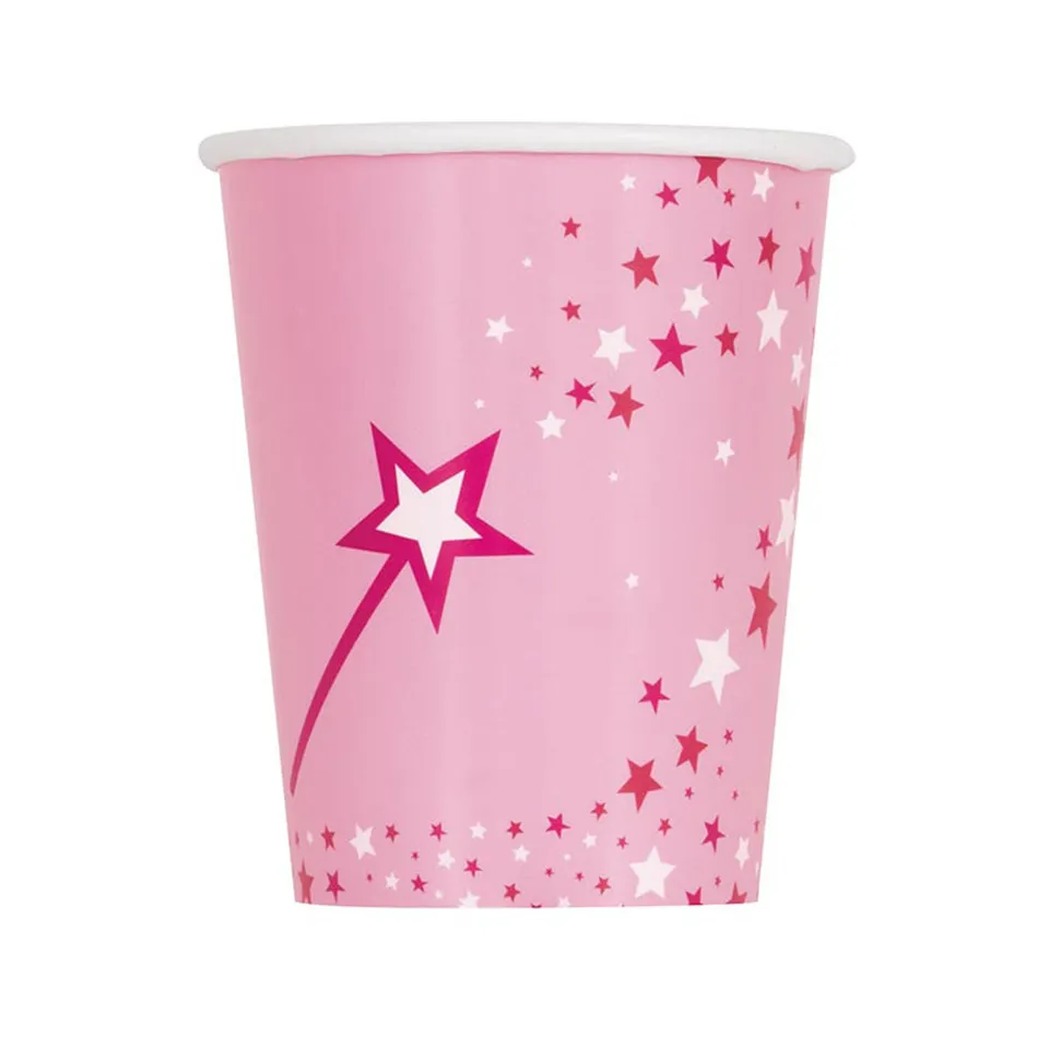 das-kost-mland-prinzessin-einhorn-pappbecher-266ml-8stk-rosa image 1