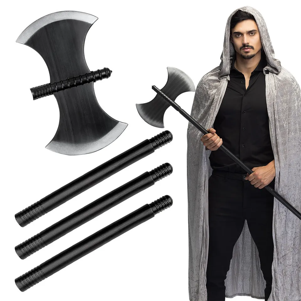 das-kost-mland-dungeon-doppelaxt-106-cm-kunststoff-wikinger image 1