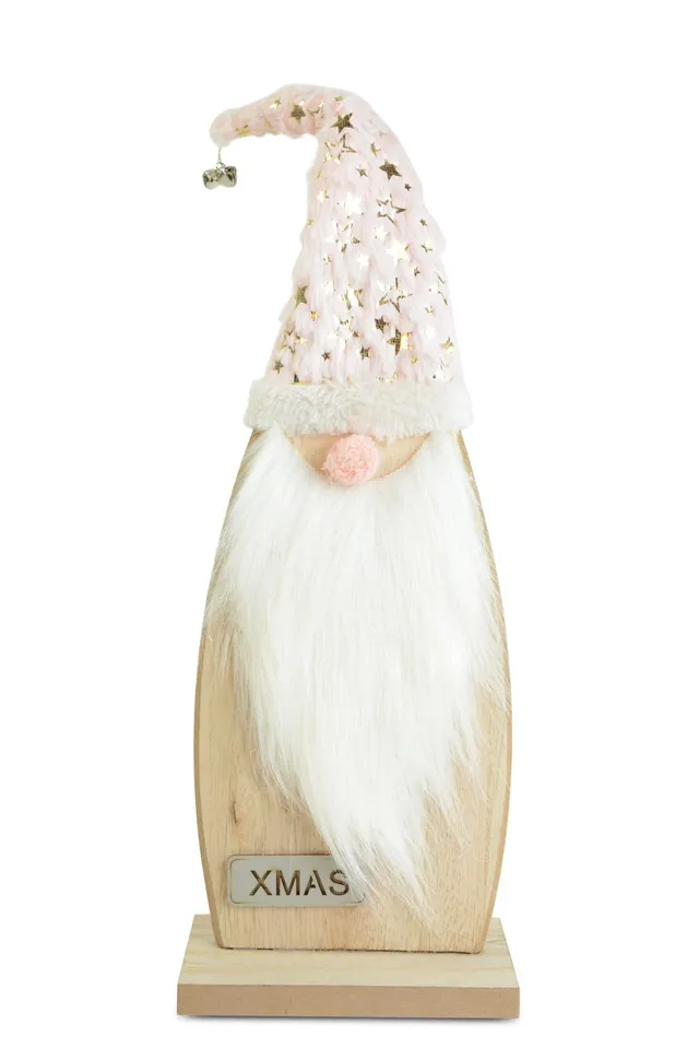 das-kost-mland-accessoires-weihnachtsmann-holz-rosa-14x40cm image 1