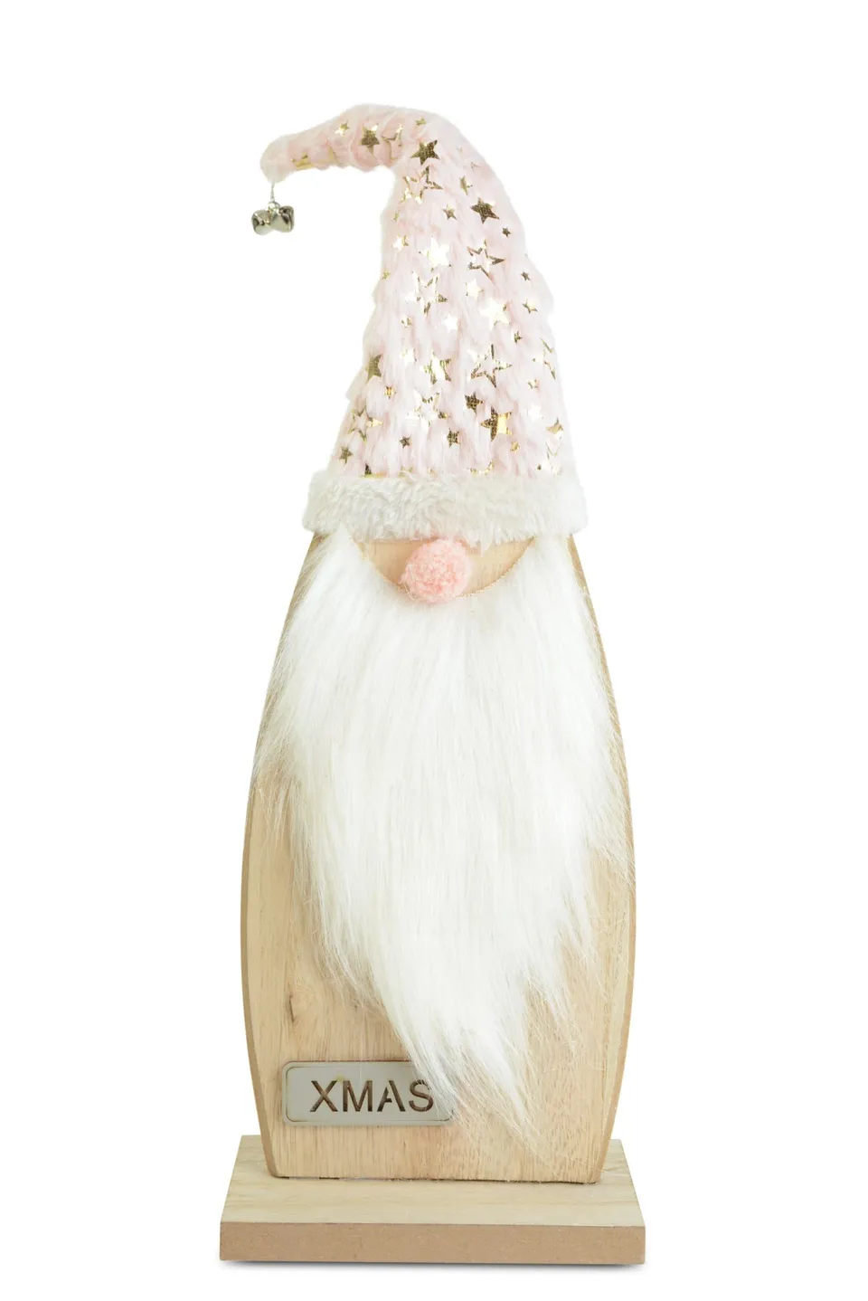 das-kost-mland-accessoires-weihnachtsmann-holz-rosa-14x40cm image 1