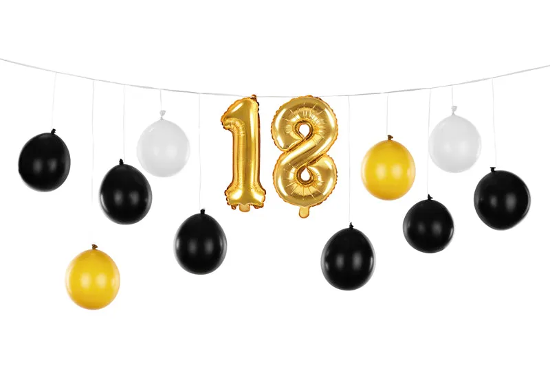 das-kost-mland-ballongirlande-3in1-schwarz-gold-18-geburtstag image 1