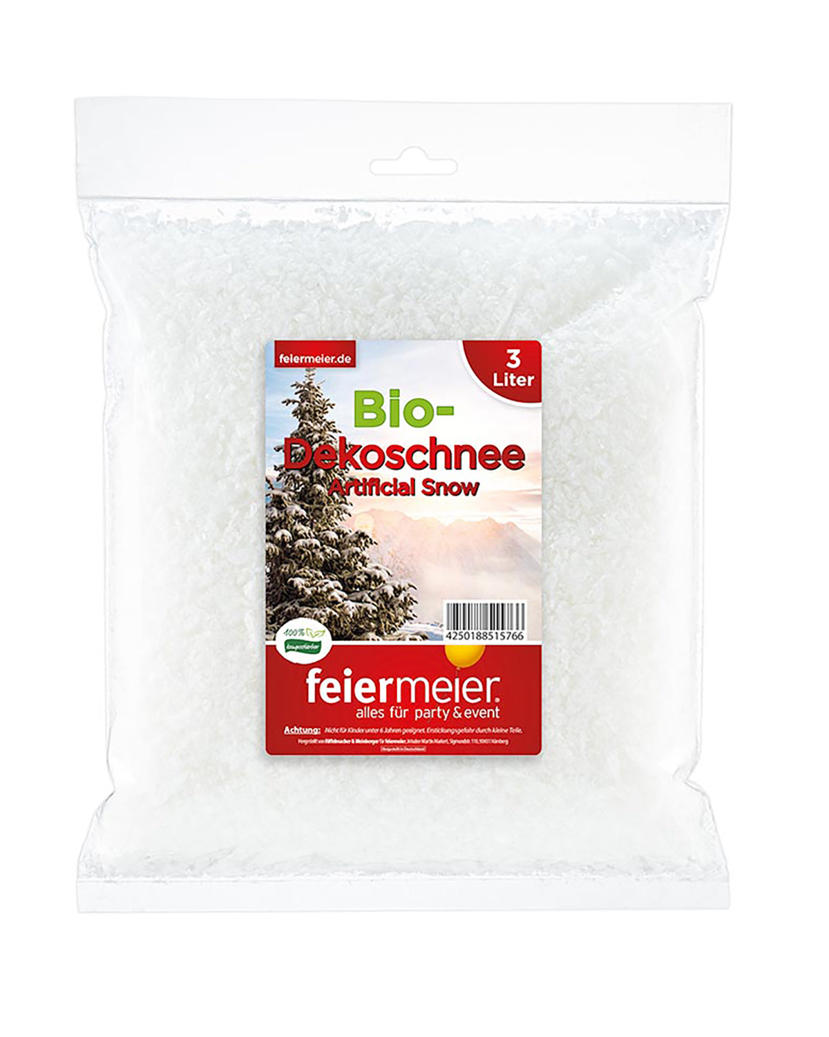 feiermeier-bio-dekoschnee-beutel-3-liter-deko-schnee image 1
