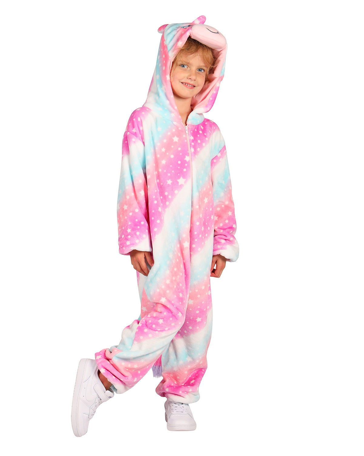 das-kost-mland-einhorn-overall-kinderkost-m-mehrfarbig-kapuze image 4