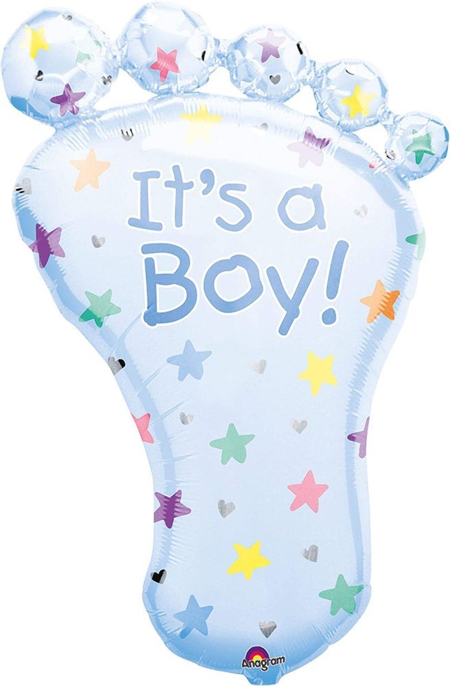 das-kost-mland-supershape-it-s-a-boy-fu-folienballon-58x82cm-baby image 1