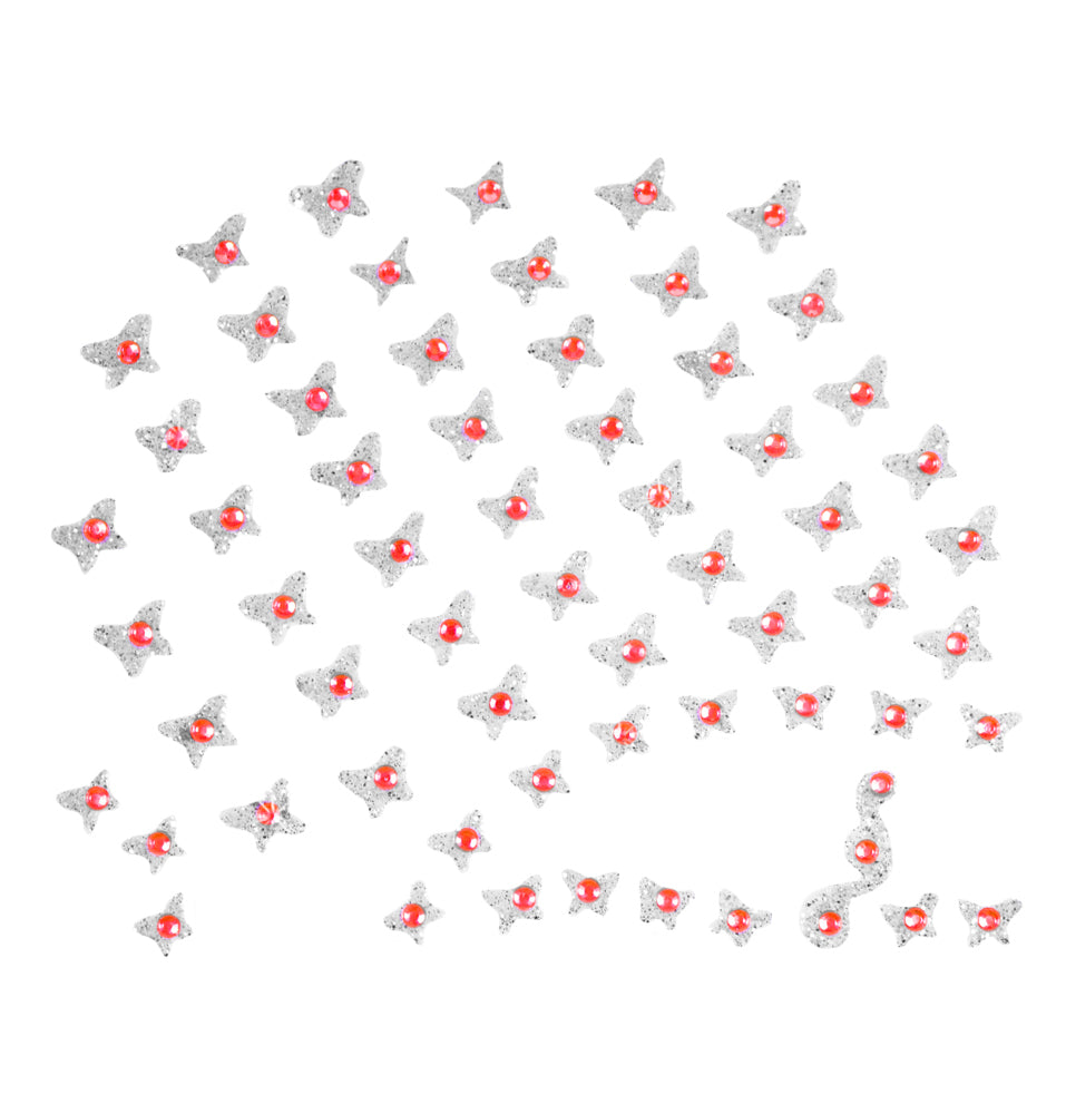 das-kost-mland-accessoires-glitzer-sticker-rot-gesicht-haar image 1