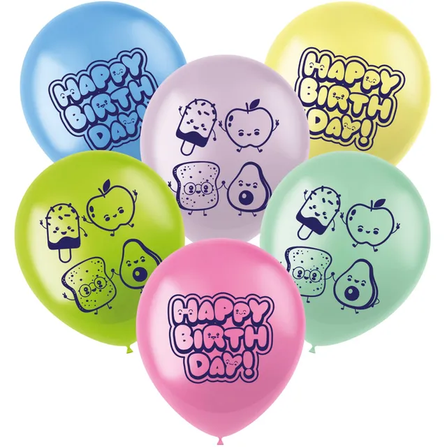 das-kost-mland-kawaii-party-latexballons-33cm-6-st-ck image 1