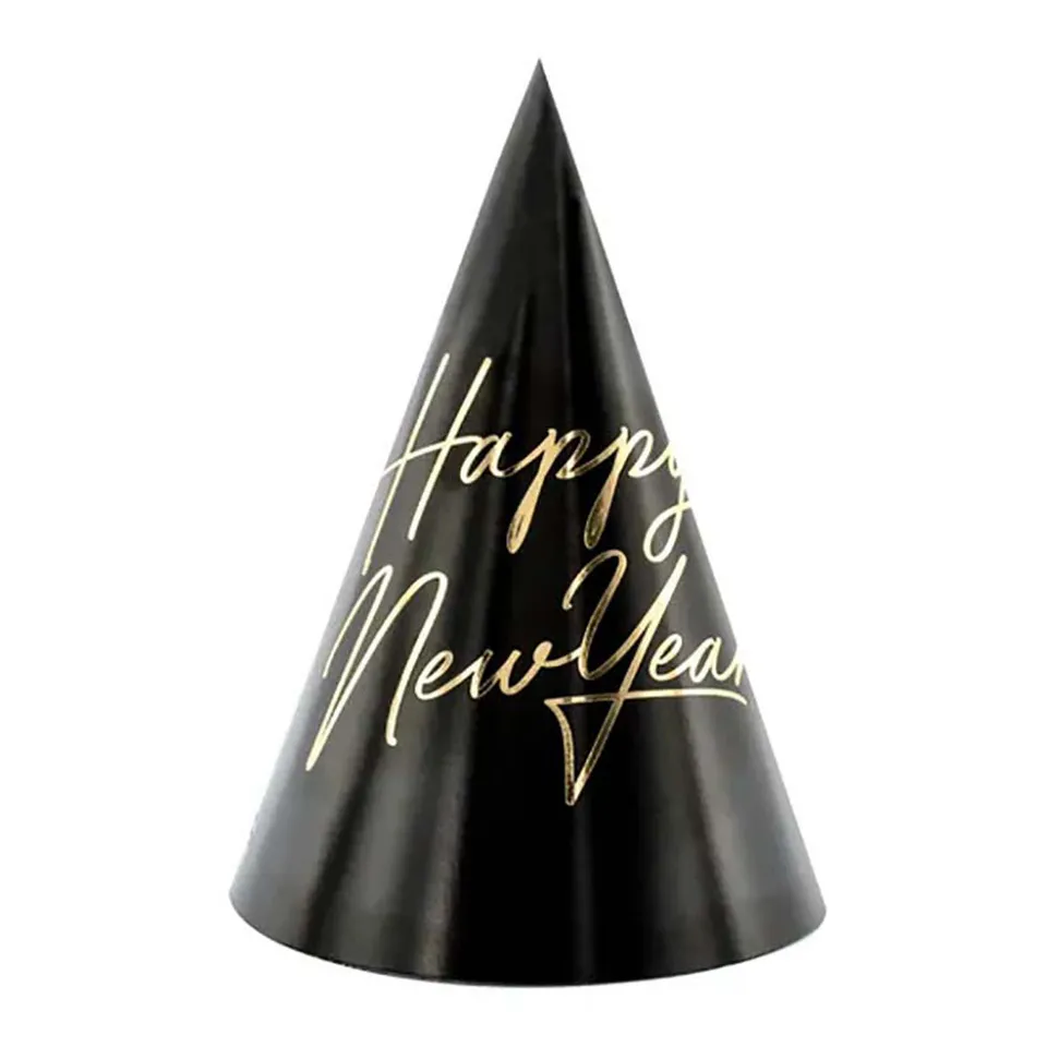 das-kost-mland-partyhut-happy-new-year-partyh-te-6-stk image 1