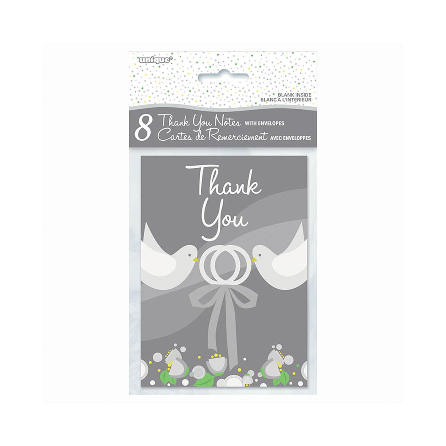 das-kost-mland-silver-wedding-dankeskarten-silber-8-st-ck image 1
