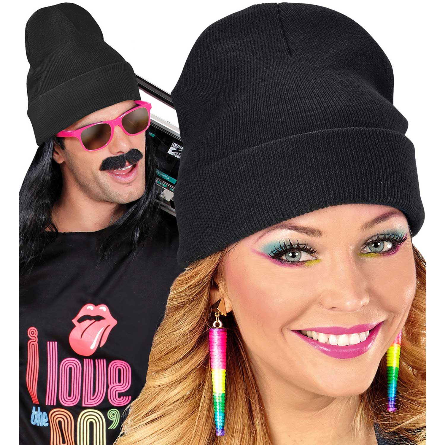 das-kost-mland-80er-jahre-beanie-m-tze-schwarz image 7