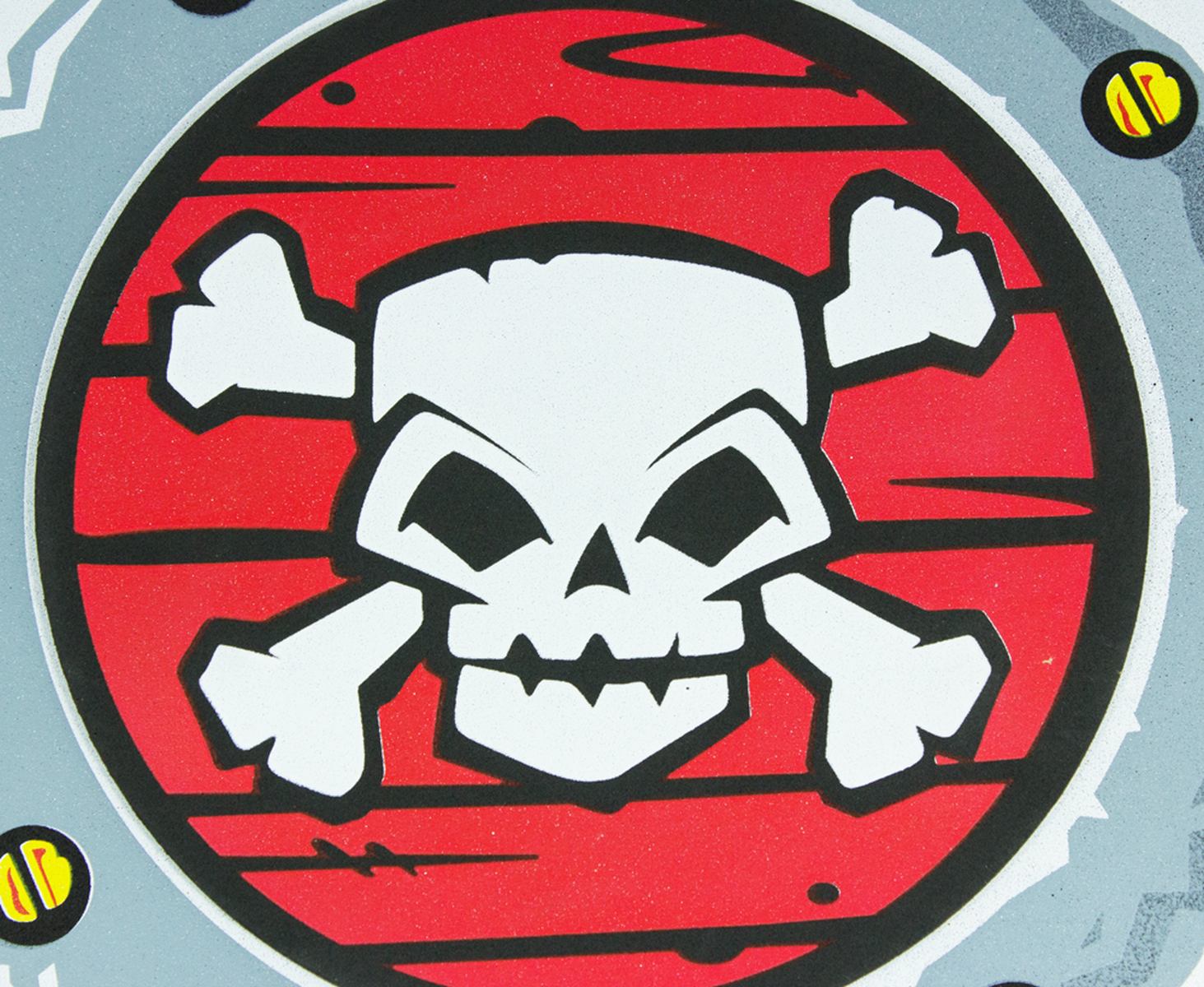 piraten-schild-schaumstoff-totenkopf-rund-33-cm-grau-rot image 6