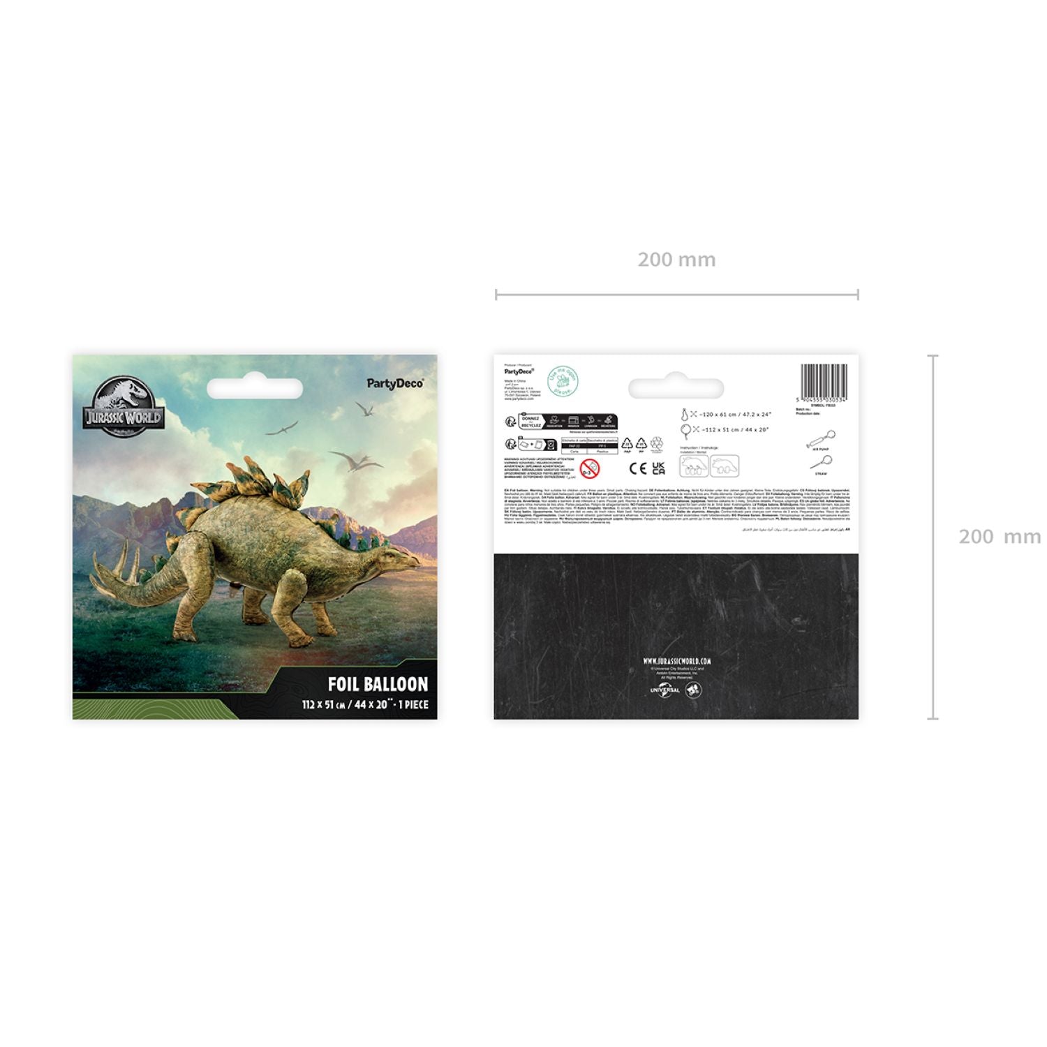 das-kost-mland-folienballon-jurassic-world-stegosaurus-112x51cm image 3