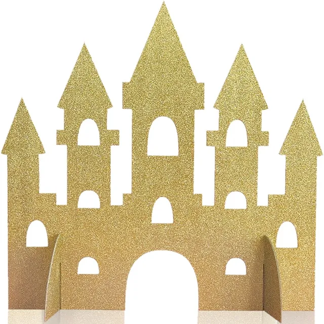 tischaufsteller-m-rchenschloss-35-cm-gold-prinzessin-deko image 1