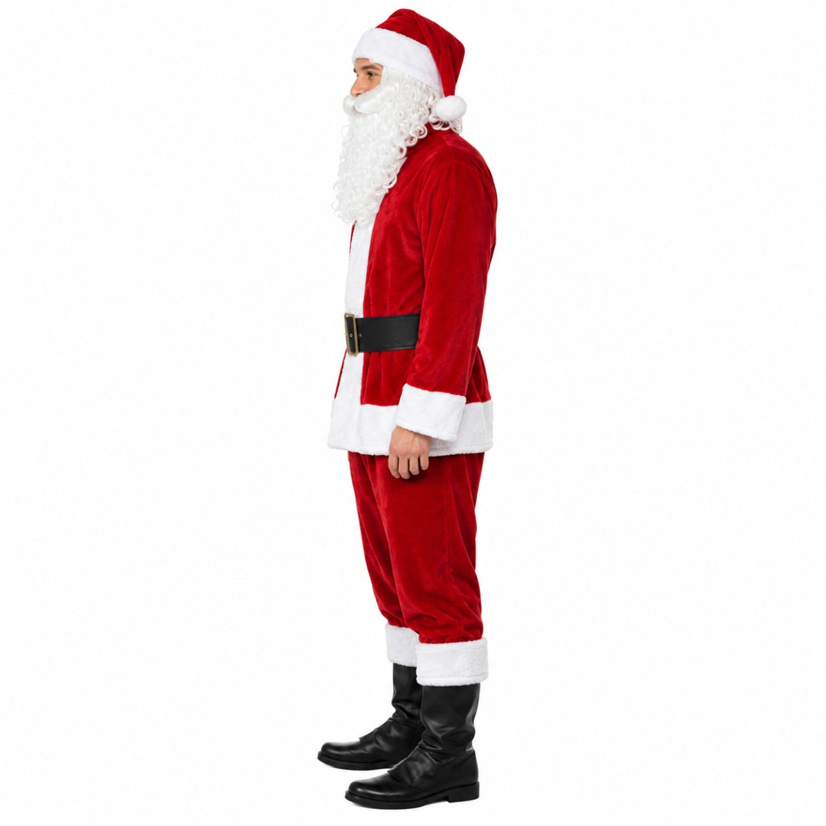 das-kost-mland-weihnachtsmann-kost-m-herren-samt-rot-4-tlg image 7