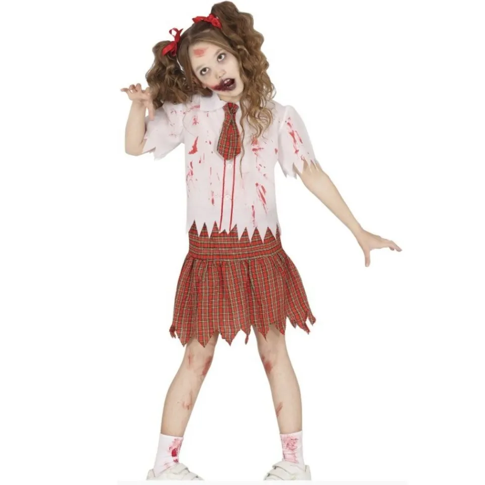 das-kost-mland-zombie-schulm-dchen-kinderkost-m-3-tlg-halloween image 1