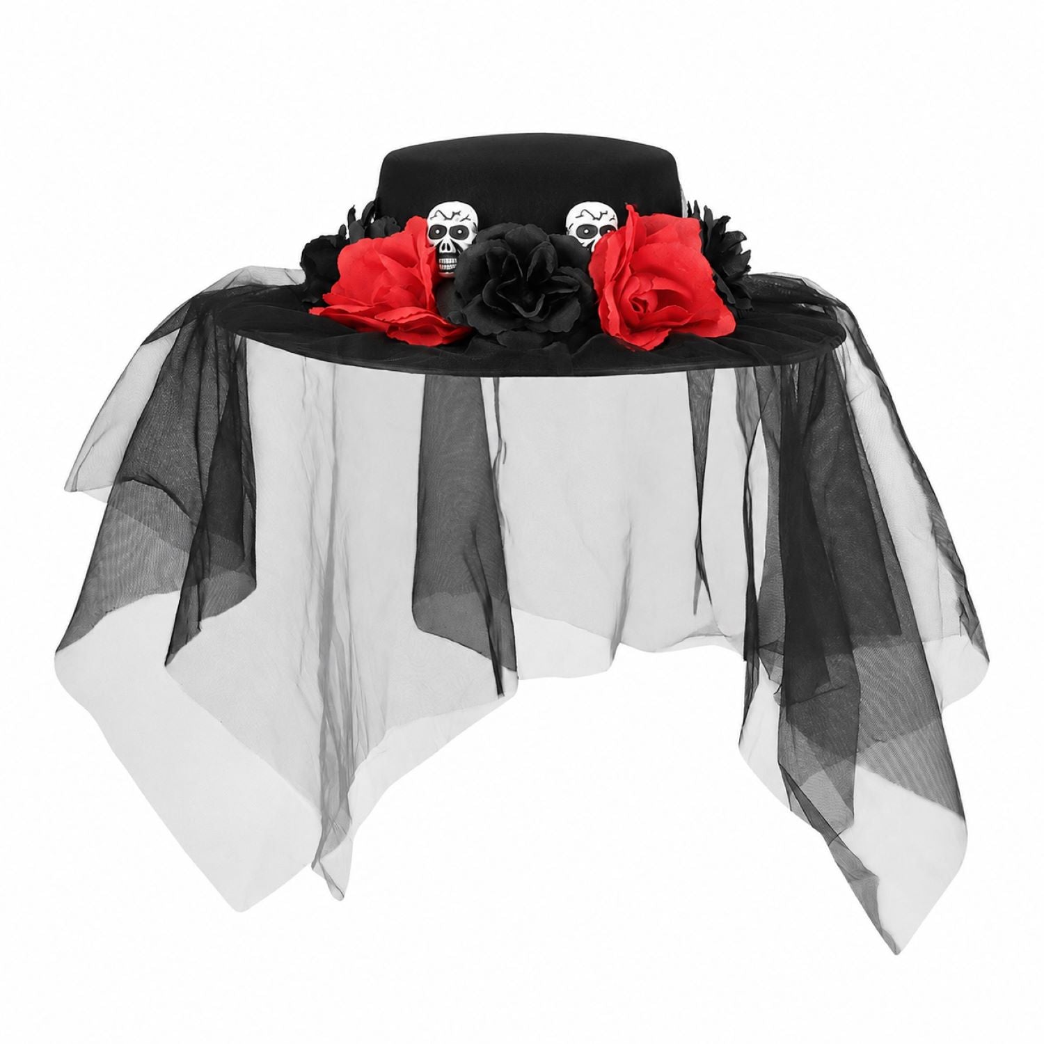 boland-llorona-halloween-hut-mit-schleier-schwarz-rot image 2