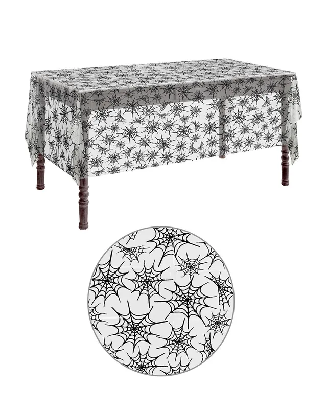 das-kost-mland-dekorationen-spinnennetz-tischdecke-schwarz-137x275cm image 1