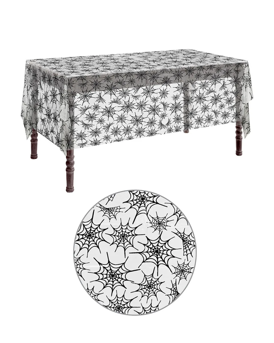 das-kost-mland-dekorationen-spinnennetz-tischdecke-schwarz-137x275cm image 1