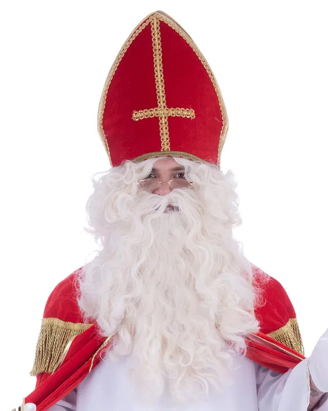 das-kost-mland-accessoires-nikolaus-per-cke-bart-set-wei image 1