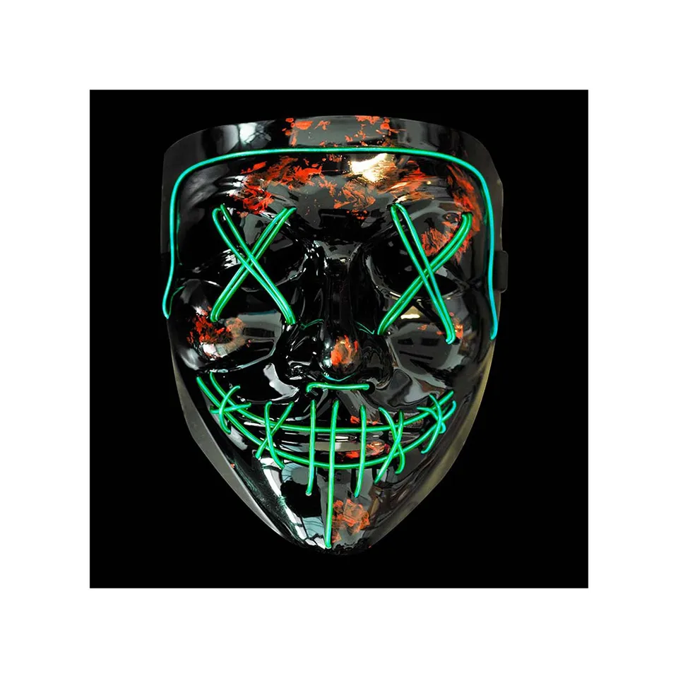 das-kost-mland-purge-led-maske-leuchtmaske-gr-n-halloween image 1