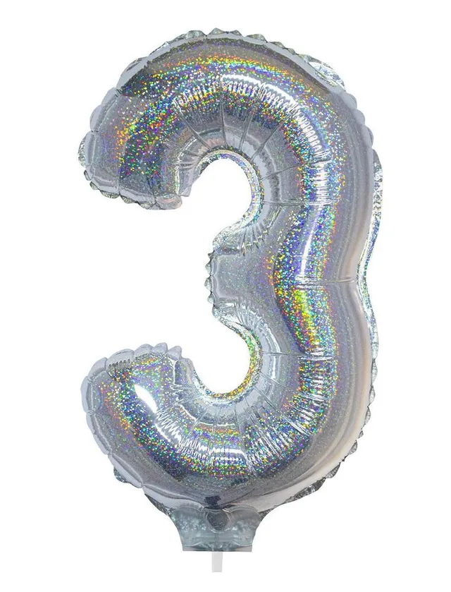 das-kost-mland-dekorationen-zahlen-folienballon-41cm-zahl-3-silber image 1