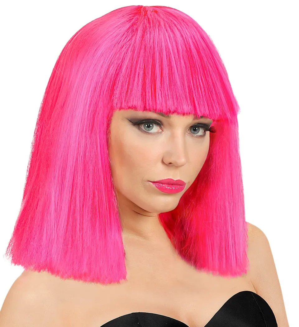 das-kost-mland-accessoires-longbob-per-cke-showgirl-neon-pink image 1