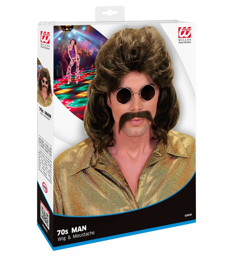 das-kost-mland-70er-per-cke-ronny-schnurrbart-herren-braun image 3
