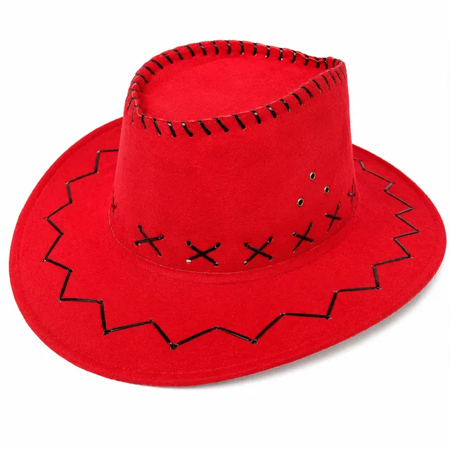 das-kost-mland-accessoires-kinder-cowboyhut-ziern-hte-rot-western image 1