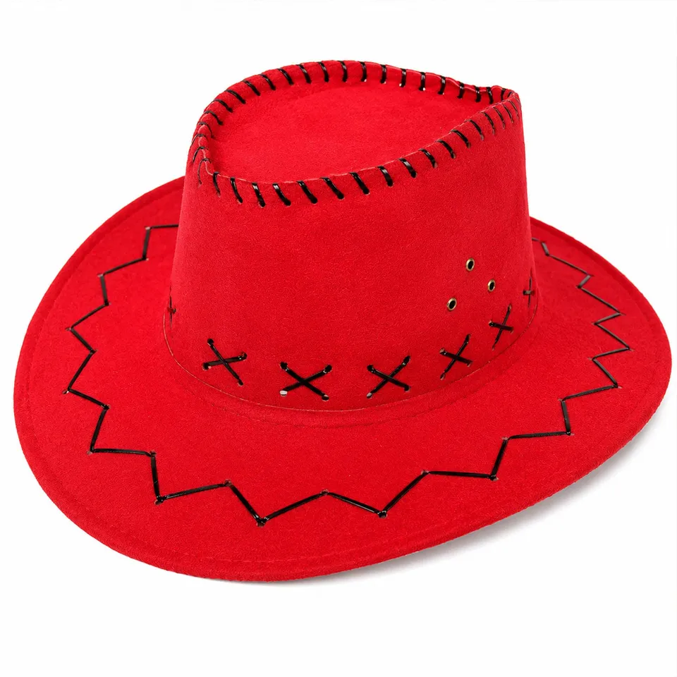 das-kost-mland-accessoires-kinder-cowboyhut-ziern-hte-rot-western image 1