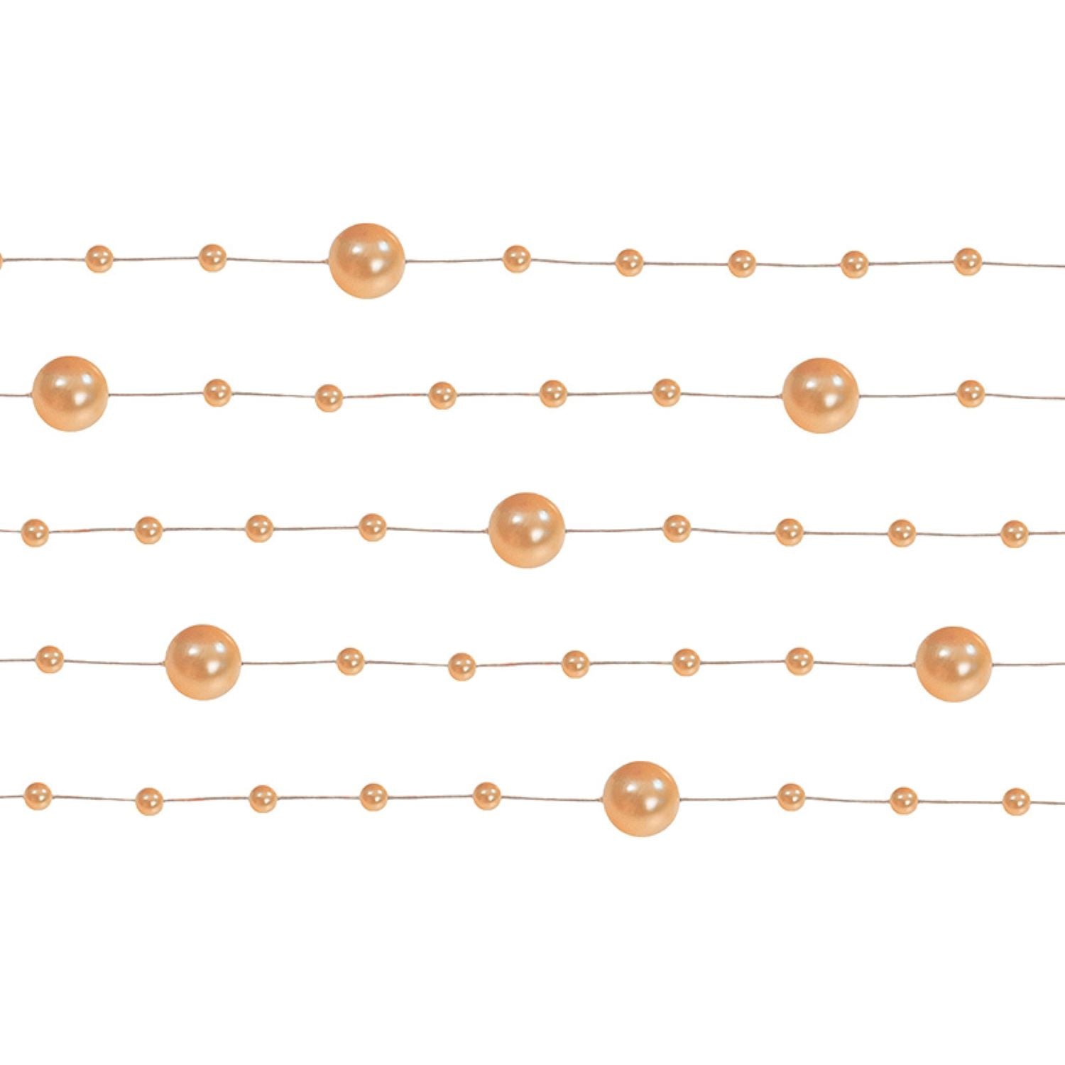 perlengirlande-orange-1-3-m-perlenkette-tischdeko-party image 1