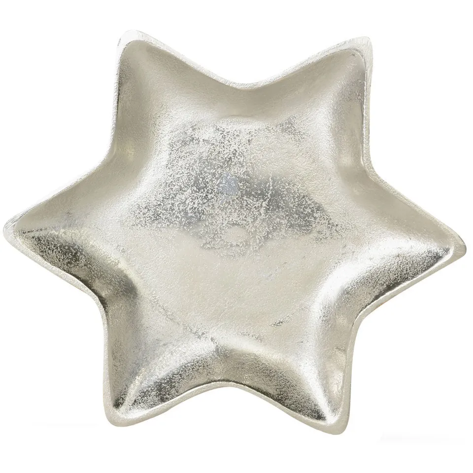 riffelmacher-70331-stern-dekoteller-alu-silber-26-cm image 1