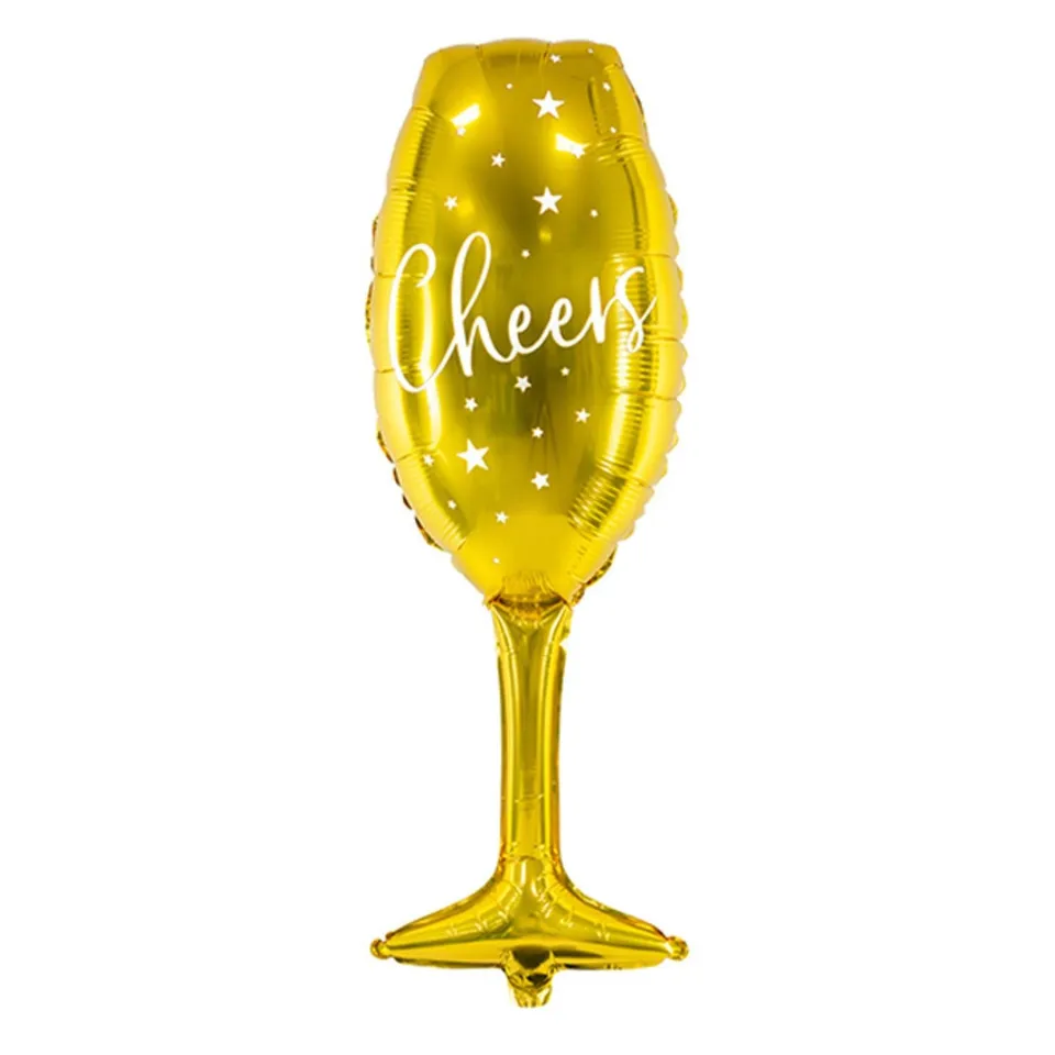 das-kost-mland-dekorationen-folienballon-sektglas-cheers-gold-28x80cm image 1