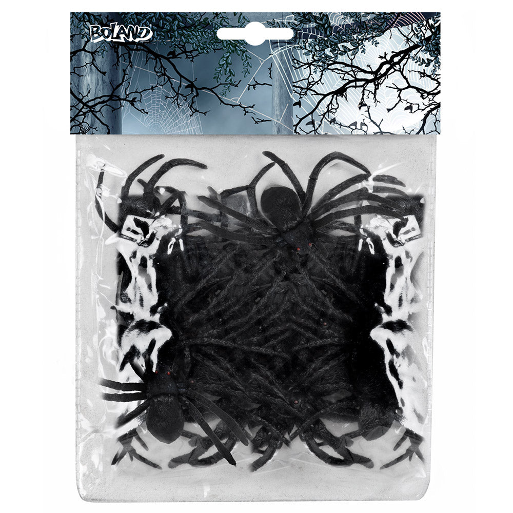 das-kost-mland-spinnen-set-12-st-ck-schwarz-7x8-cm-halloween image 2