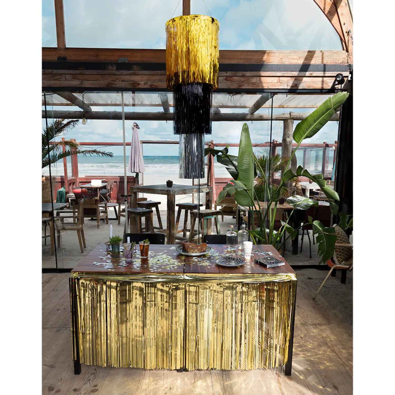 das-kost-mland-partytime-kronleuchter-gold-schwarz-110-cm image 2