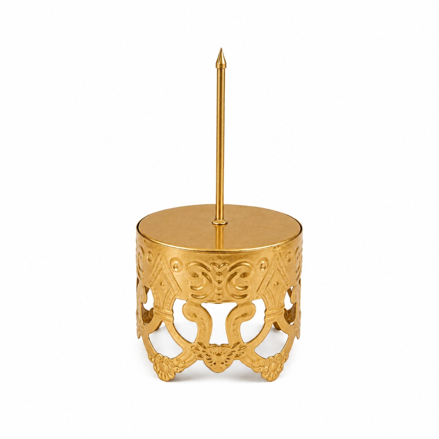 weihnachtsdekoration-adventskranz-kerzenhalter-7-5x15-cm-gold image 1