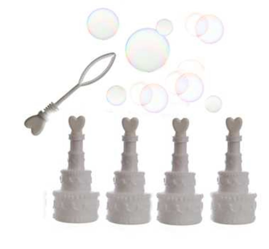 das-kost-mland-dekorationen-seifenblasen-hochzeitstorte-24er-wei image 2