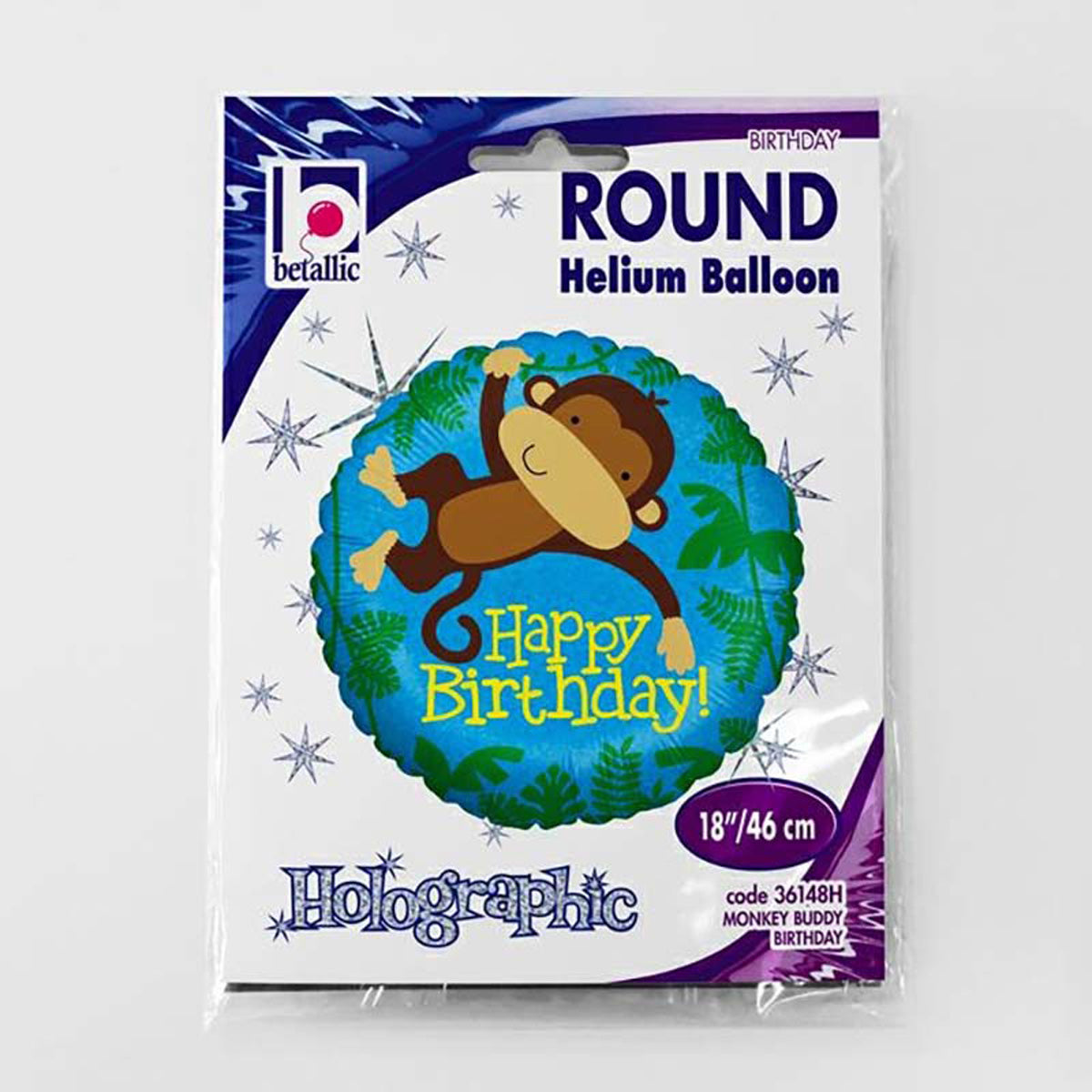 das-kost-mland-happy-birthday-affe-folienballon-46-cm image 2