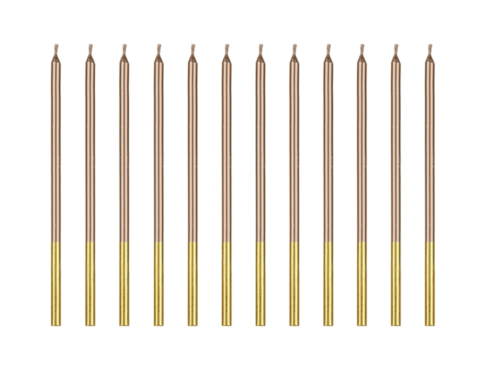 das-kost-mland-geburtstagskerzen-14-cm-ros-gold-12-stk image 1