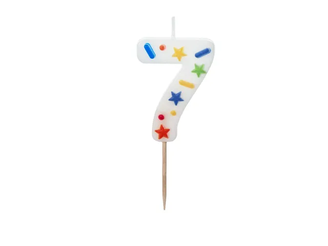 das-kost-mland-deko-zahlenkerze-7-wei-konfetti-5-5-cm image 1