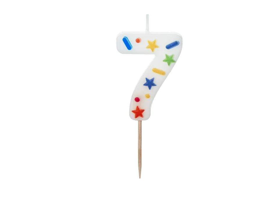das-kost-mland-deko-zahlenkerze-7-wei-konfetti-5-5-cm image 1