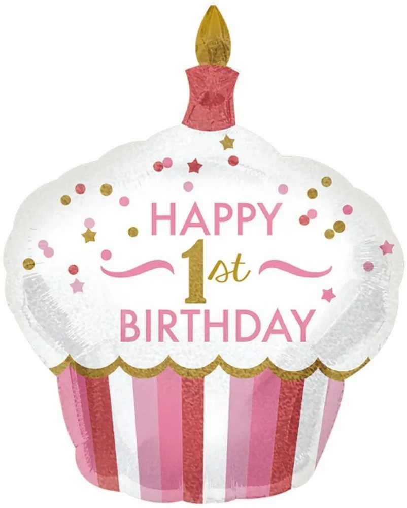 das-kost-mland-dekorationen-1st-birthday-girl-folienballon-73x91cm image 1