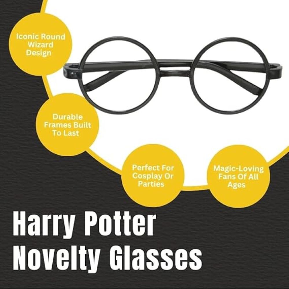 harry-potter-brillen-party-set-4-st-ck-rund-schwarz-kunststoff image 3