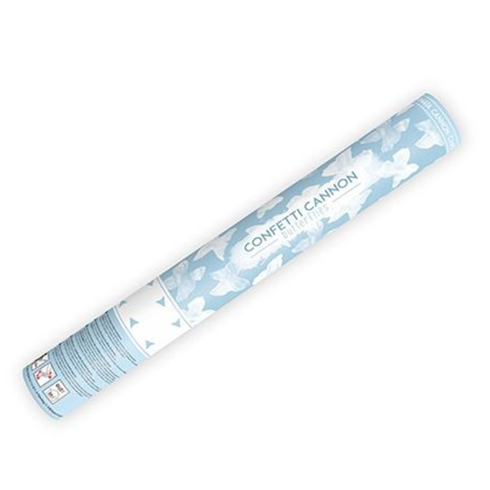 das-kost-mland-dekorationen-konfettishooter-schmetterlinge-wei-40cm image 1