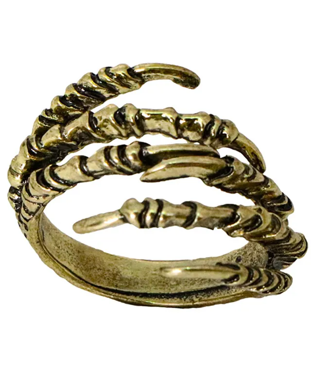 das-kost-mland-dekorationen-ring-skeletth-nde-gold image 1